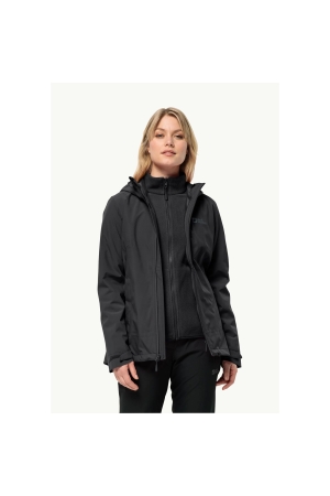 Jack Wolfskin Moonrise 3in1 Jkt Women's black 1115621-6000 jassen online bestellen bij Kathmandu Outdoor & Travel