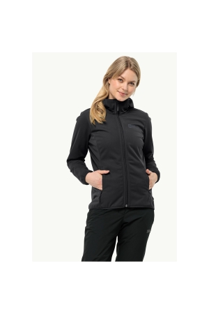 Jack Wolfskin Windhain Hoody Women's black 1307481-6000 fleeces en truien online bestellen bij Kathmandu Outdoor & Travel