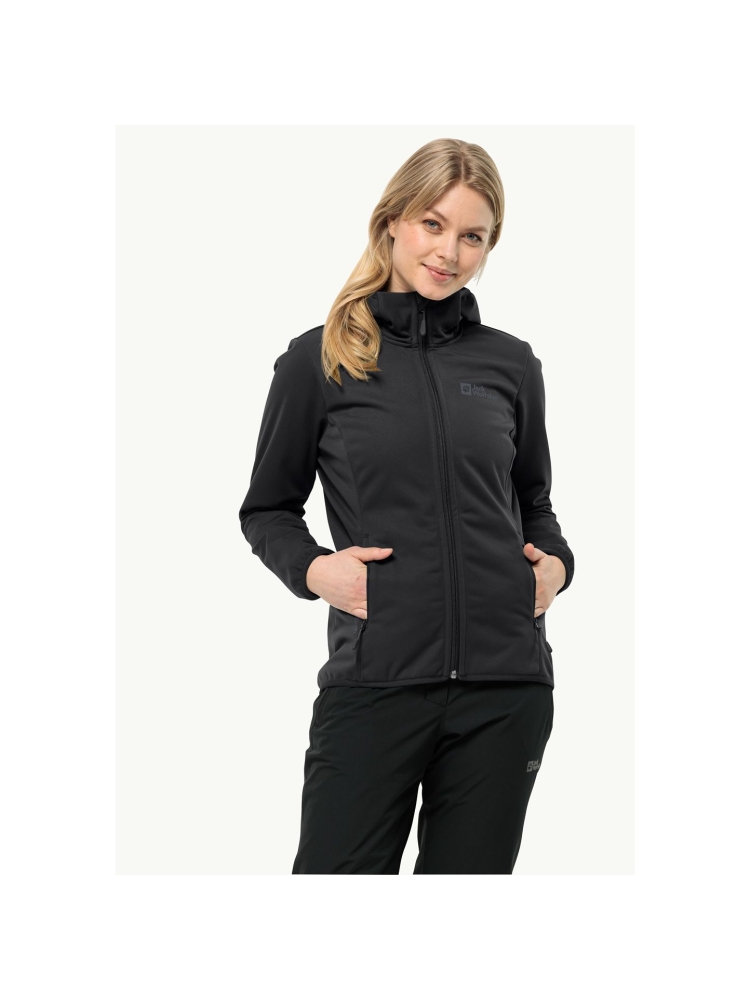 Jack Wolfskin Windhain Hoody Women's black 1307481-6000 fleeces en truien online bestellen bij Kathmandu Outdoor & Travel