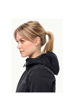 Jack Wolfskin Windhain Hoody Women's black 1307481-6000 fleeces en truien online bestellen bij Kathmandu Outdoor & Travel