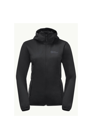 Jack Wolfskin Windhain Hoody Women's black 1307481-6000 fleeces en truien online bestellen bij Kathmandu Outdoor & Travel