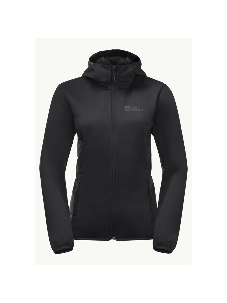 Jack Wolfskin Windhain Hoody Women's black 1307481-6000 fleeces en truien online bestellen bij Kathmandu Outdoor & Travel