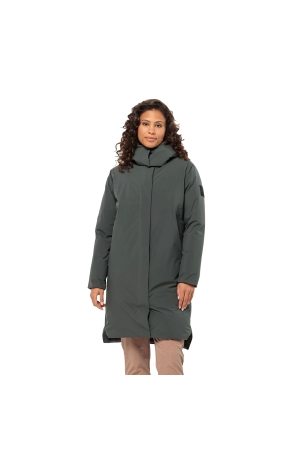 Jack Wolfskin Luisenplatz Coat Women's slate green 1116121-4136 jassen online bestellen bij Kathmandu Outdoor & Travel