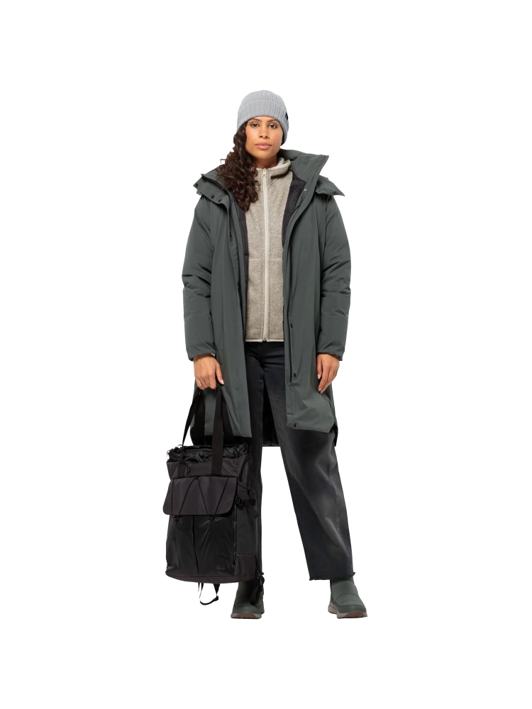 Jack Wolfskin Luisenplatz Coat Women's slate green 1116121-4136 jassen online bestellen bij Kathmandu Outdoor & Travel