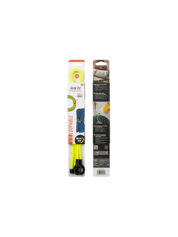 Nite-Ize Gear Tie Loop Allesbinder  61cm Yellow NI GLL24-33-2R3 reisaccessoires online bestellen bij Kathmandu Outdoor & Travel