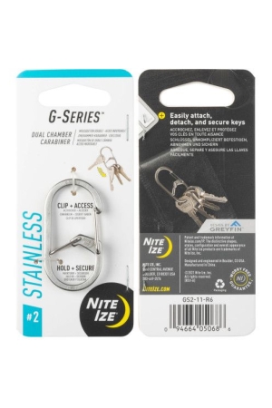 Nite-Ize G-Series Karabijnhaak Zilver #2 Zilver NI GS2-11-R6 gadgets en handigheden online bestellen bij Kathmandu Outdoor & Travel