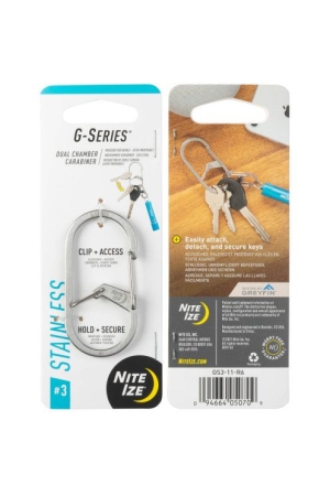 Nite-Ize G-Series Karabijnhaak Zilver #3 Zilver NI GS3-11-R6 gadgets en handigheden online bestellen bij Kathmandu Outdoor & Travel