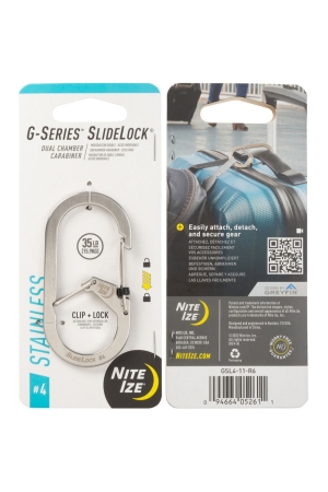 Nite-Ize  G-Series Karabijnhaak Slidelock Zilver #4 Zilver