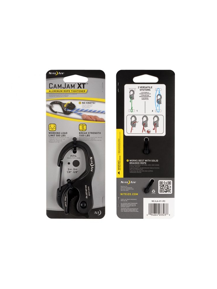 Nite-Ize CamJam XT Spanhaak L Zwart NI NCJLA-01-R3 reisaccessoires online bestellen bij Kathmandu Outdoor & Travel