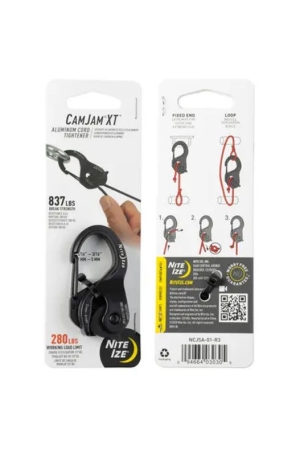 Nite-Ize CamJam XT Spanhaak S Zwart NI NCJSA-01-R3 reisaccessoires online bestellen bij Kathmandu Outdoor & Travel