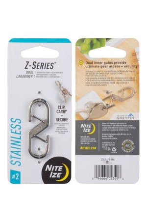 Nite-Ize Z-Series Karabijnhaak Zilver #2 Zilver NI ZS2-11-R6 gadgets en handigheden online bestellen bij Kathmandu Outdoor & Travel