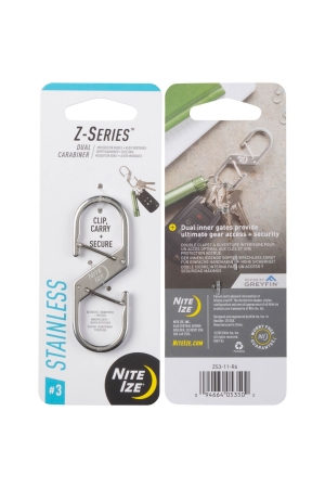 Nite-Ize Z-Series Karabijnhaak Zilver #3 Zilver NI ZS3-11-R6 gadgets en handigheden online bestellen bij Kathmandu Outdoor & Travel