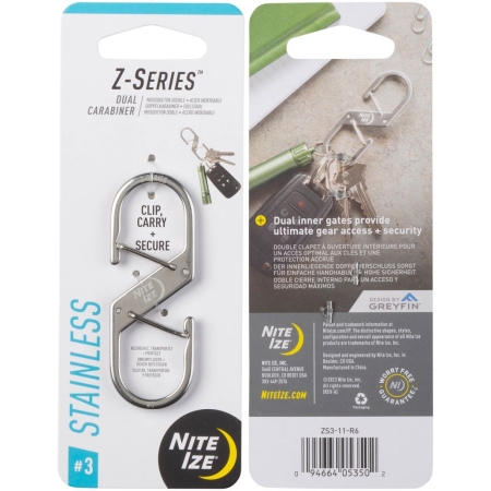 Nite-Ize  Z-Series Karabijnhaak Zilver #3 Zilver