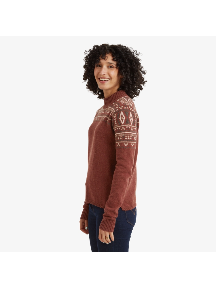 Sherpa Adventure Gear Bhutla Crew Women's Rust SW25065-444 fleeces en truien online bestellen bij Kathmandu Outdoor & Travel