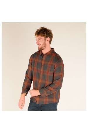 Sherpa Adventure Gear Batsa Eco Long Sleeve Shirt Clay Red Plaid SM12031-364 shirts en tops online bestellen bij Kathmandu Outdoor & Travel