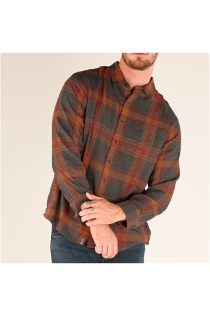 Sherpa Adventure Gear Batsa Eco Long Sleeve Shirt Clay Red Plaid SM12031-364 shirts en tops online bestellen bij Kathmandu Outdoor & Travel