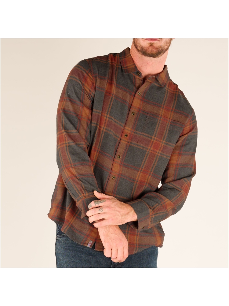 Sherpa Adventure Gear Batsa Eco Long Sleeve Shirt Clay Red Plaid SM12031-364 shirts en tops online bestellen bij Kathmandu Outdoor & Travel