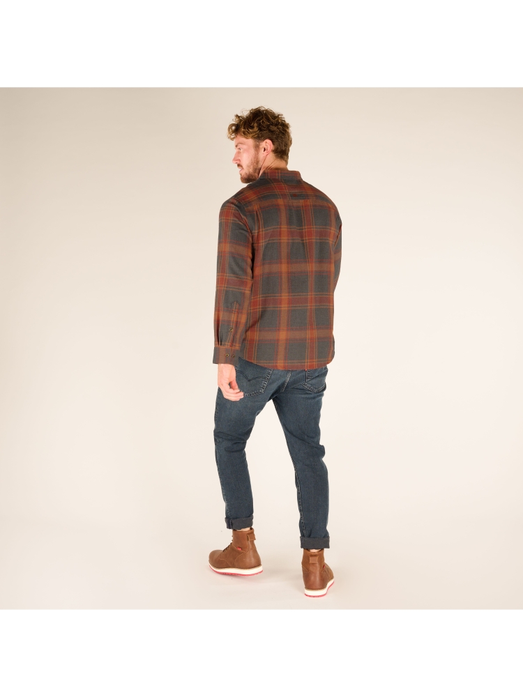 Sherpa Adventure Gear Batsa Eco Long Sleeve Shirt Clay Red Plaid SM12031-364 shirts en tops online bestellen bij Kathmandu Outdoor & Travel