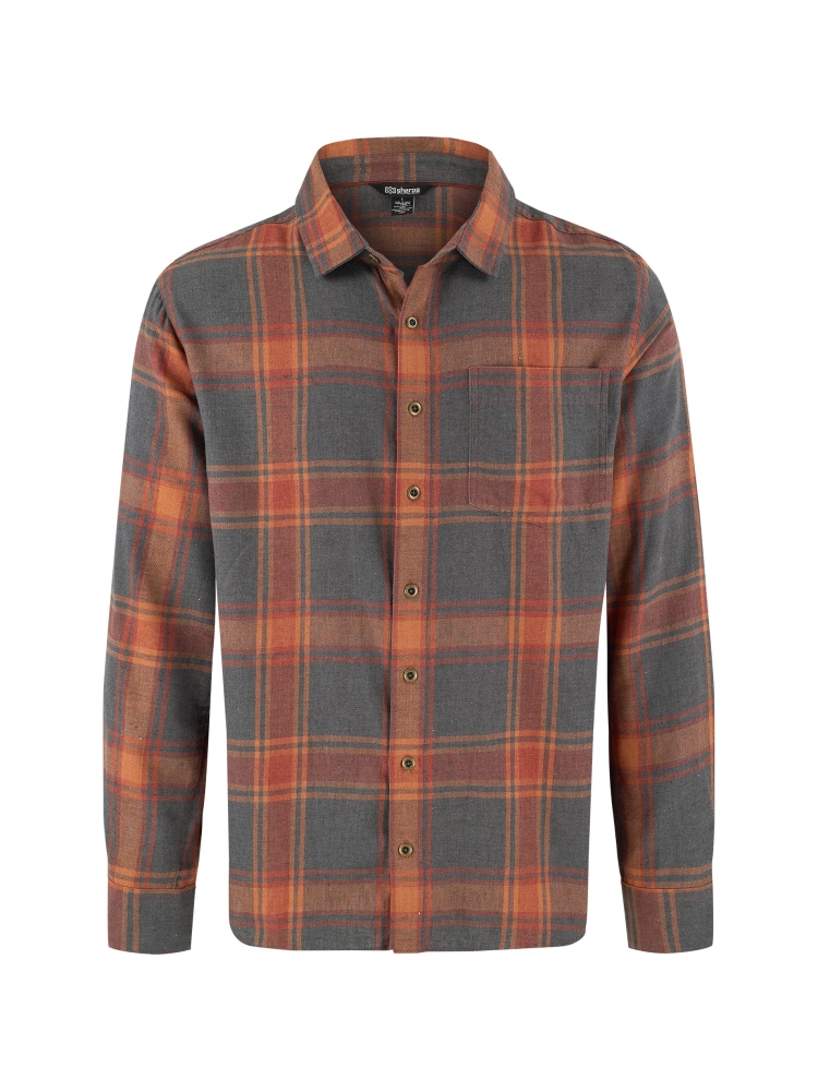 Sherpa Adventure Gear Batsa Eco Long Sleeve Shirt Clay Red Plaid SM12031-364 shirts en tops online bestellen bij Kathmandu Outdoor & Travel