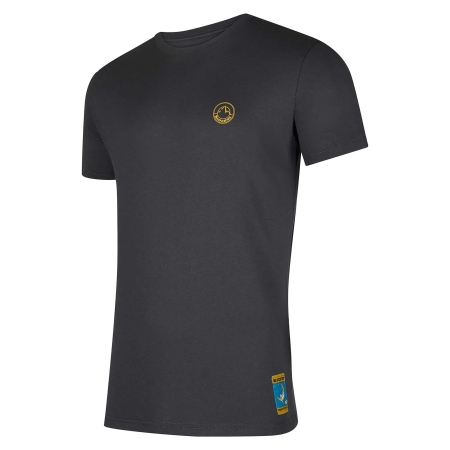 La Sportiva  Climbing on the Moon T-Shirt Carbon/Giallo