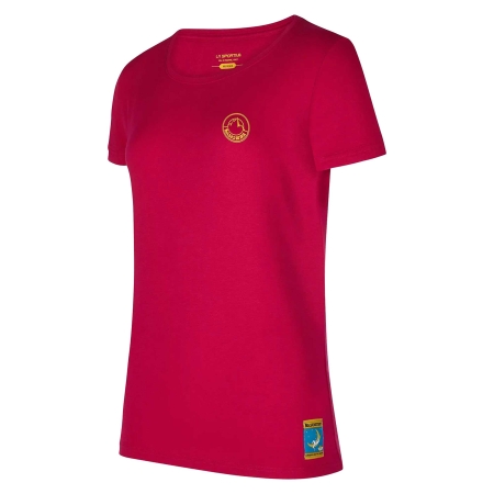 La Sportiva  Climbing on the Moon T-Shirt Women's Fucsia/Giallo