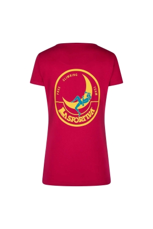 La Sportiva Climbing on the Moon T-Shirt Women's Fucsia/Giallo G13-410108 shirts en tops online bestellen bij Kathmandu Outdoor & Travel