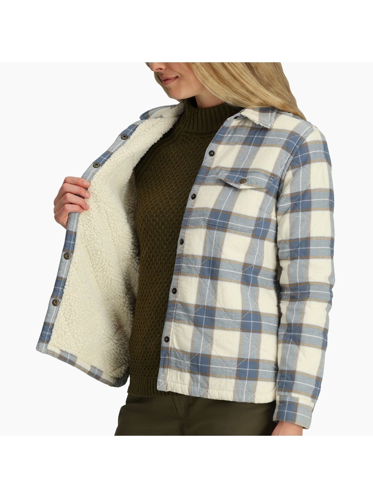 Royal Robbins Snowcap Lined Flannel L/S Women's Chalk Runyon Pld Y622021-134 shirts en tops online bestellen bij Kathmandu Outdoor & Travel