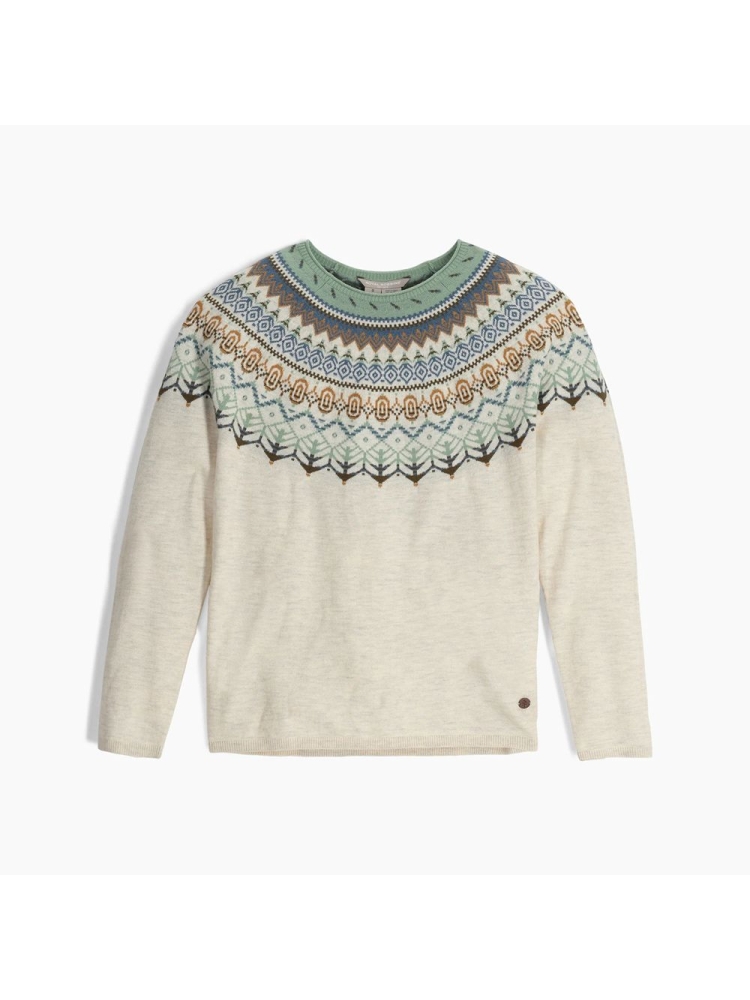 Royal Robbins Westlands Fairisle Crew Women's Sand Dollar Mariposa Pt Y317027-184 fleeces en truien online bestellen bij Kathmandu Outdoor & Travel