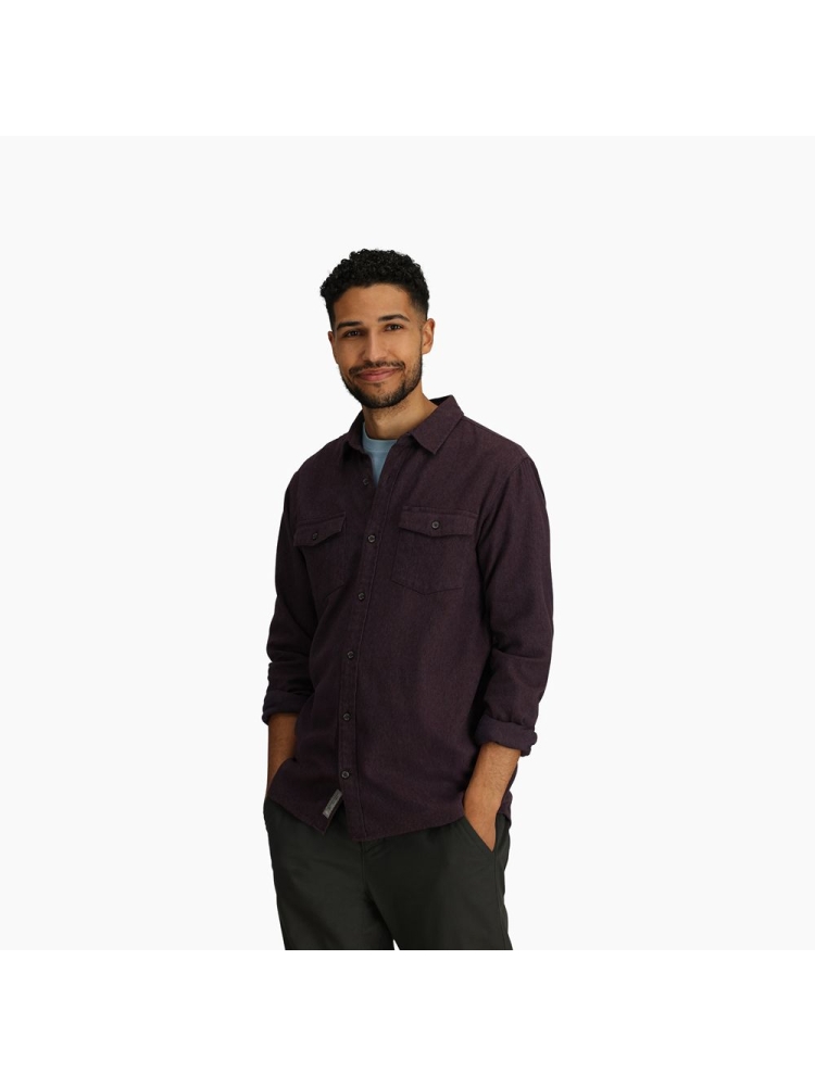 Royal Robbins Bristol Organic Cotton Twill L/S Black Currant Y722025-525 shirts en tops online bestellen bij Kathmandu Outdoor & Travel