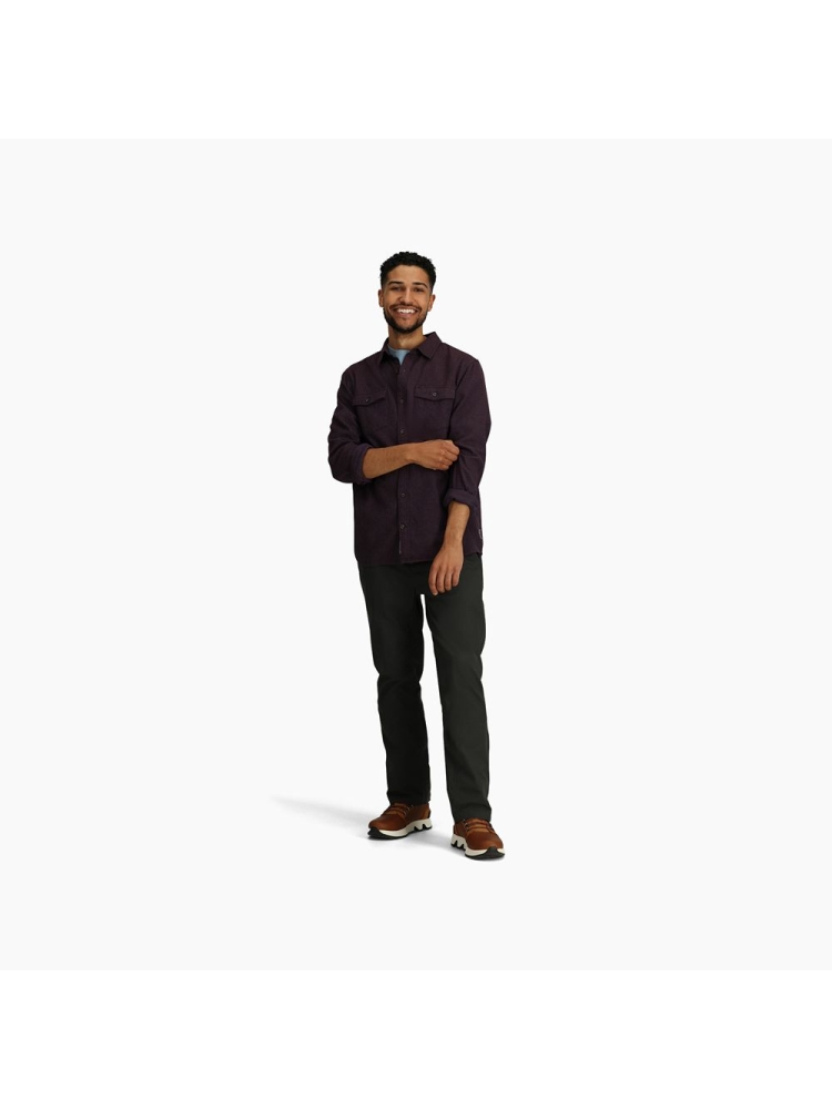 Royal Robbins Bristol Organic Cotton Twill L/S Black Currant Y722025-525 shirts en tops online bestellen bij Kathmandu Outdoor & Travel