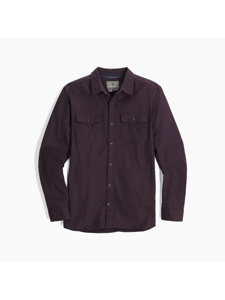 Royal Robbins Bristol Organic Cotton Twill L/S Black Currant Y722025-525 shirts en tops online bestellen bij Kathmandu Outdoor & Travel