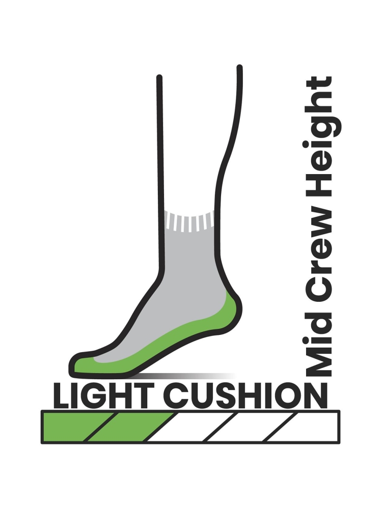 Smartwool Hike Light Cushion Mid Crew Socks Hike Winter Moss SW001613K181 sokken online bestellen bij Kathmandu Outdoor & Travel