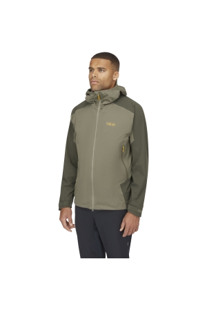 Rab Kinetic Alpine 2.0 Jacket Army/Light Khaki QWG-69-ALK jassen online bestellen bij Kathmandu Outdoor & Travel