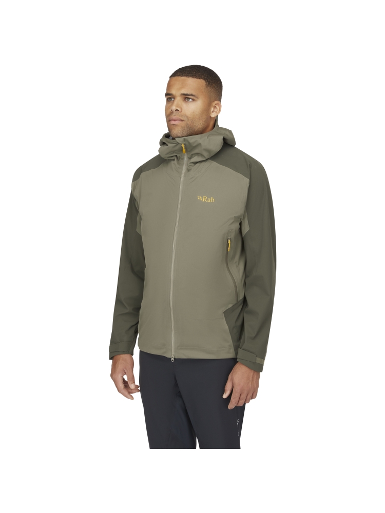 Rab Kinetic Alpine 2.0 Jacket Army/Light Khaki QWG-69-ALK jassen online bestellen bij Kathmandu Outdoor & Travel