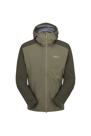 Rab Kinetic Alpine 2.0 Jacket Army/Light Khaki QWG-69-ALK jassen online bestellen bij Kathmandu Outdoor & Travel