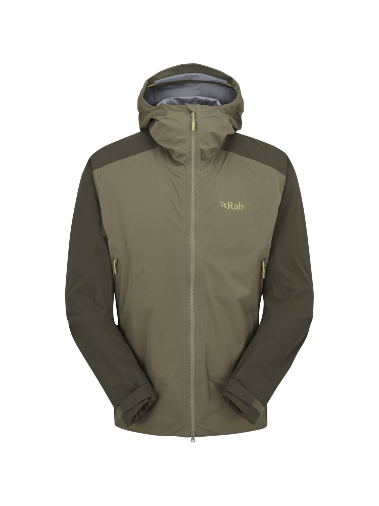 Rab Kinetic Alpine 2.0 Jacket Army/Light Khaki QWG-69-ALK jassen online bestellen bij Kathmandu Outdoor & Travel