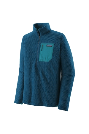 Patagonia R1 Air Zip Neck Lagom Blue 40245-LMBE fleeces en truien online bestellen bij Kathmandu Outdoor & Travel