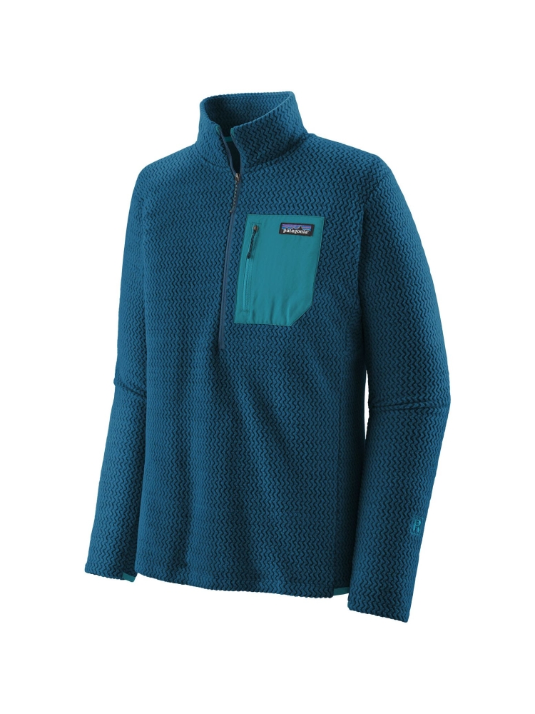 Patagonia R1 Air Zip Neck Lagom Blue 40245-LMBE fleeces en truien online bestellen bij Kathmandu Outdoor & Travel