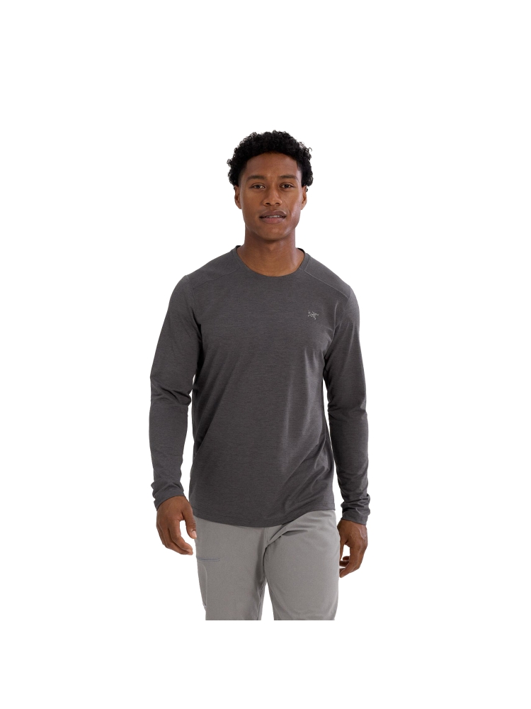 Arc'teryx Cormac Crew LS  Black Heather 9719-000033 shirts en tops online bestellen bij Kathmandu Outdoor & Travel