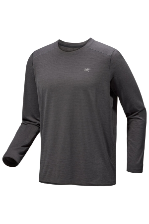 Arc'teryx Cormac Crew LS  Black Heather 9719-000033 shirts en tops online bestellen bij Kathmandu Outdoor & Travel