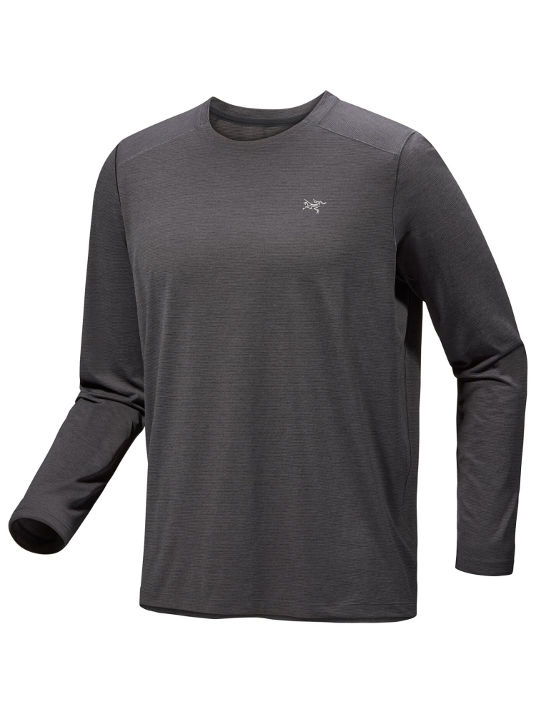 Arc'teryx Cormac Crew LS  Black Heather 9719-000033 shirts en tops online bestellen bij Kathmandu Outdoor & Travel