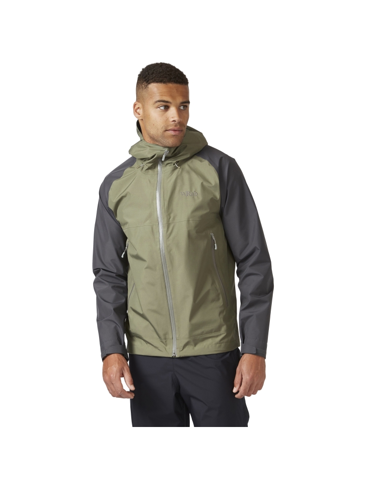 Rab Namche Paclite Jacket Graphene/Light Khaki QWH-59-GLK jassen online bestellen bij Kathmandu Outdoor & Travel