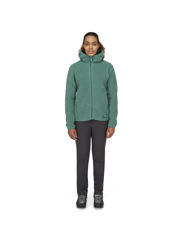 Rab Shearling Hoody Women's Eucalyptus QFF-84-EUC fleeces en truien online bestellen bij Kathmandu Outdoor & Travel