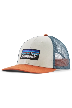 Patagonia  P-6 Logo LoPro Trucker Hat White w/Redtail Rust 