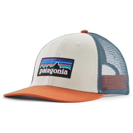 Patagonia  P-6 Logo LoPro Trucker Hat White w/Redtail Rust