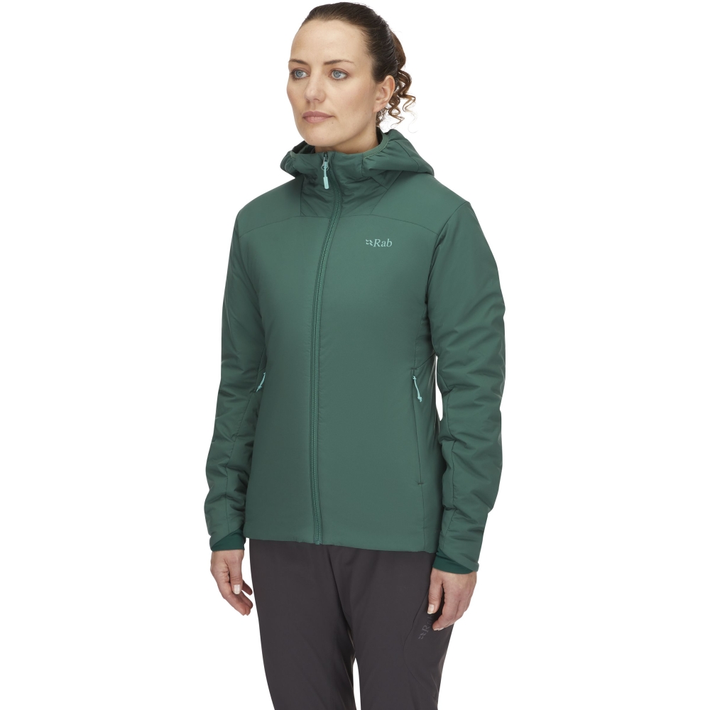 Rab Xenair Alpine Light Jacket Women's Green Slate QIP-18-GNS jassen online bestellen bij Kathmandu Outdoor & Travel