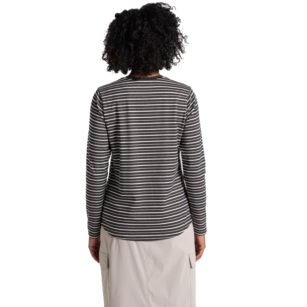 Craghoppers NosiLife Akona Long Sleeved Top Women's Charcoal Stripe CWT1368-153 shirts en tops online bestellen bij Kathmandu Outdoor & Travel