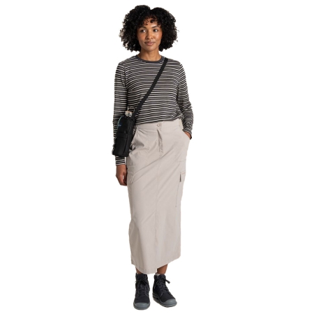 Craghoppers NosiLife Pro Midi Skirt Women's Soft Mushroom Craghoppers NosiLife Pro Midi Skirt Women's Soft Mushroom