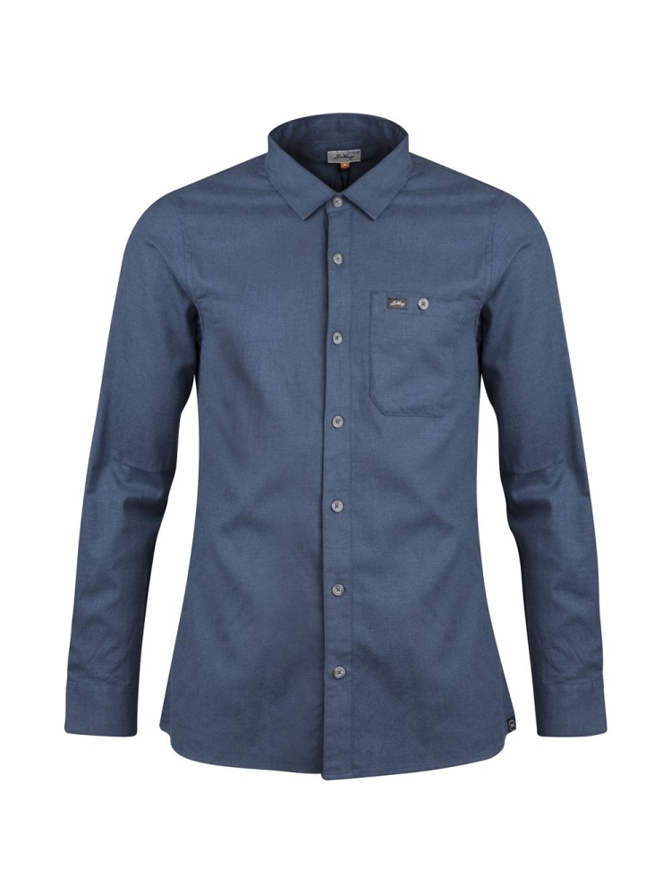 Lundhags Ekren Solid LS Shirt Blue 1119104-465 shirts en tops online bestellen bij Kathmandu Outdoor & Travel