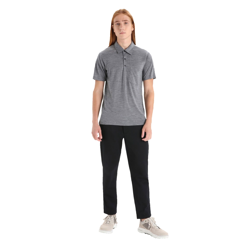 Icebreaker Drayden SS Polo Gristone Hthr IB0A56EI-0131 shirts en tops online bestellen bij Kathmandu Outdoor & Travel